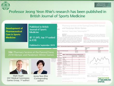 Professor Jeong Yeon Rhie’s research has been published in British Journal of Sports Medicine