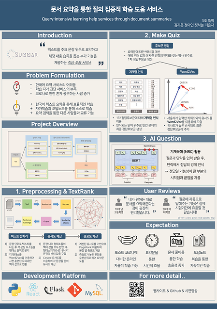 [2021]문서 요약을 통한 질의 집중적 학습 도움 서비스